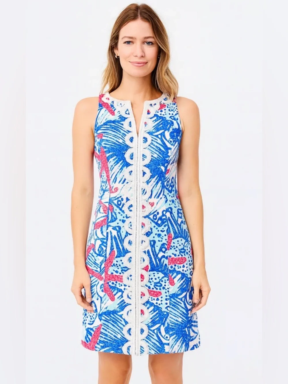 Lilly Pulitzer Janice Sleeveless Shift Dress
She She Shells Starfish Size 4 blue - Picture 1 of 16